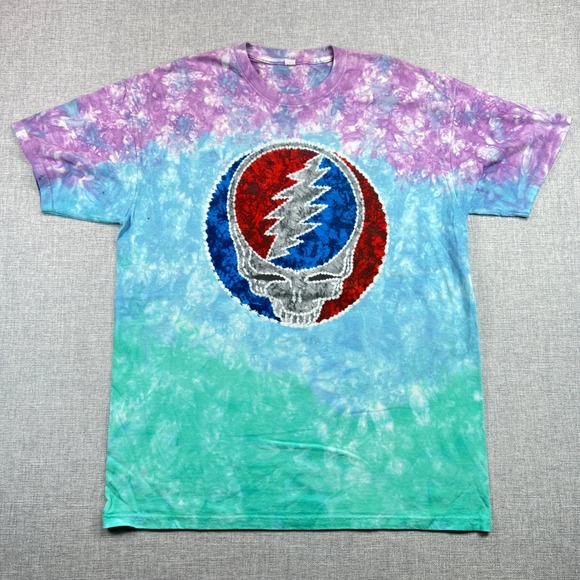 unbranded Other - Grateful Dead Style Tie Dye T-Shirt Steal Your Face Graphic Men Large‎ Jam Band